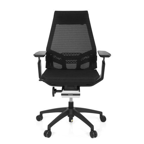Chaise De Bureau / Chaise Bureau Genidia Smart Black Tissu Maille Noir Hjh Office
