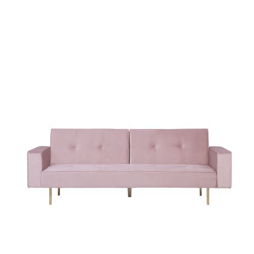 Canapé-Lit Visnes Rose Velours