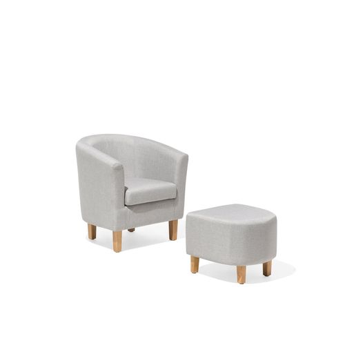 Fauteuil Holden Tissu Gris Clair