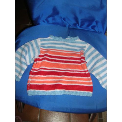 Pull Fait Main 3/6 Mois