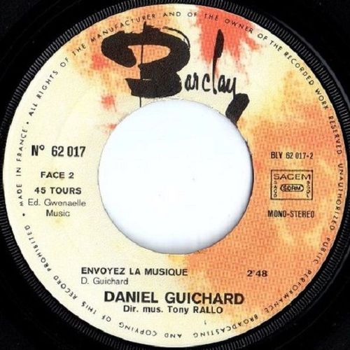 1 Disque Ancien De ( Daniel Guichard ) Année 1976