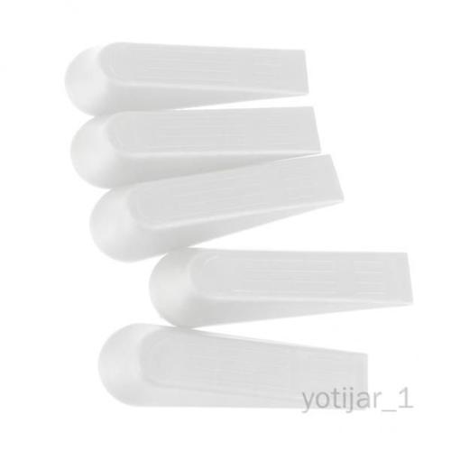 yotijar 5x5 Pièces Butée De Porte En Plastique Butées Bloc De Porte Cales Sécurité Blanc 5 pièces