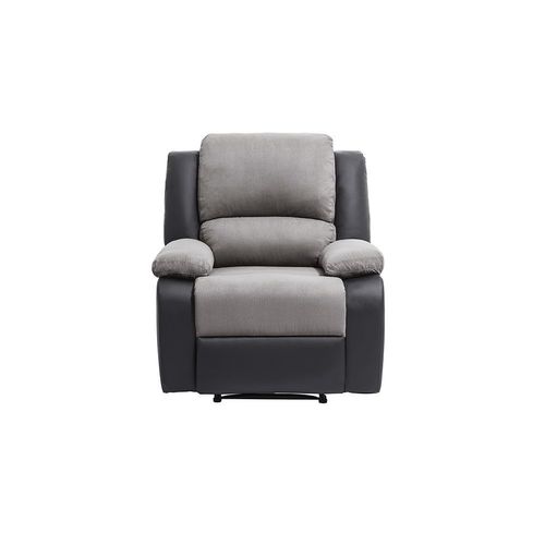 Fauteuil Relaxation 1 Place Microfibre / Simili Detente - Gris / Noir
