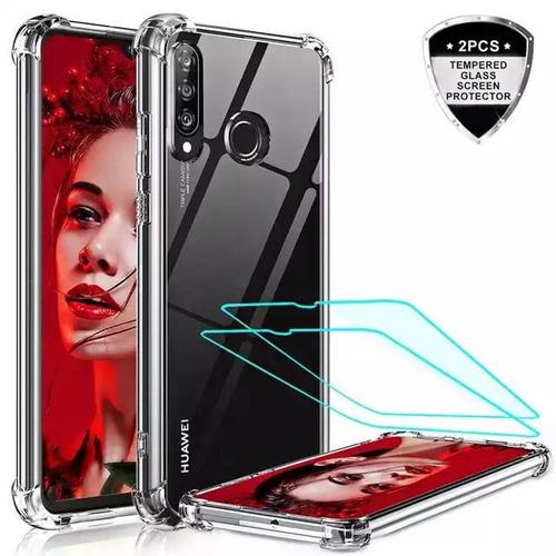 Pack Pour Huawei P30 Lite Coque Antichoc Et 2 Verre Trempé Huawei P 30 Lite