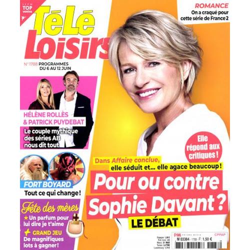 Télé Loisirs N°1788 : Pour Ou Contre Sophie Davant ? Le Débat