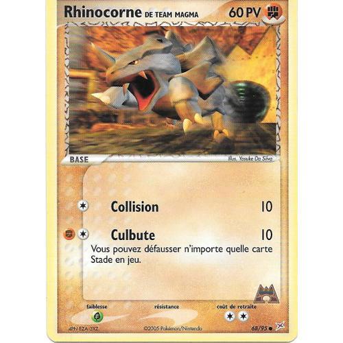 Carte Pokemon - Rhinocorne 68/95 60 Pv - Set Ex Team Magma Vs Team Aqua (Fr)