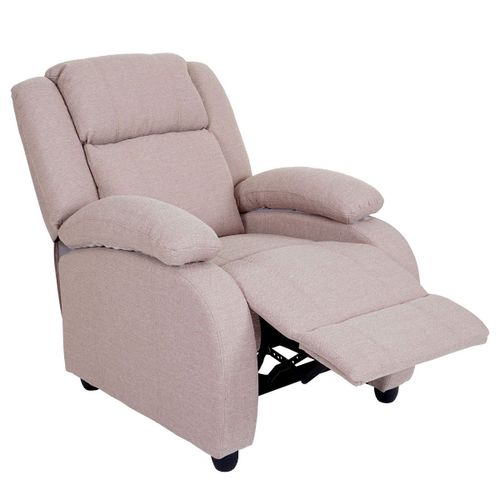 Fauteuil Tv Lincoln, Fauteuil De Relaxation, Tissus   Crème-Gris