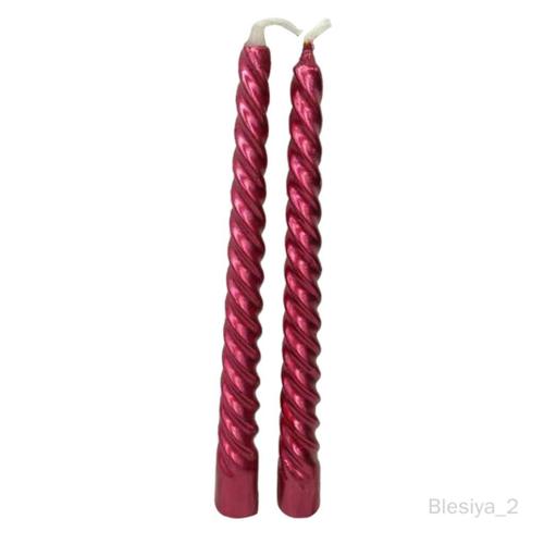 Bougies De Noël En Spirale Torsadée, 4x2 Pièces, Cire Conique, Décor De Dîner Aux Chandelles, Rouge 4 pièces