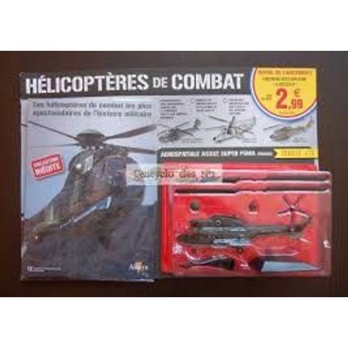 Hélicoptères De Combat N°1 : As332 Super Puma Aerospatiale - Altaya - Fascicule + Miniature 1/72