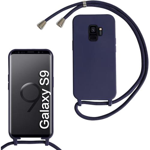 Coque Avec Cordon Pour Samsung Galaxy S9,Collier Pour Étui Housse Tpu Anti-Choc Colliers Protection Complète Cover Mince Antichoc