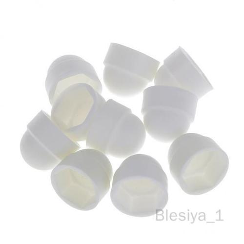 4 x 4-10pack 10 Pièces M10 Blanc Dôme Boulon écrou Capuchons De Protection Couvercle Vis Hexagonales 4 pièces