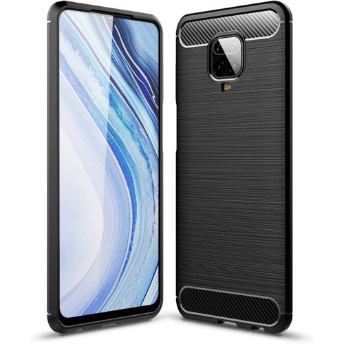 Coque Brossée Noire Xiaomi Redmi Note 9 Pro Carbon Fiber Antichoc - Accessoires Pochette Case Nouveau Redmi Note 9 Pro