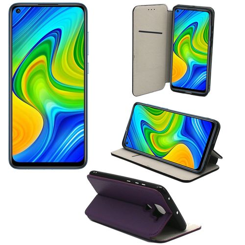 Xiaomi Redmi Note 9 Etui Protection Portefeuille Violet À Rabat Avec Porte Cartes - Housse Redmi Note 9 Folio Violette Coque Silicone Antichoc Smartphone - Accessoires Pochette Case