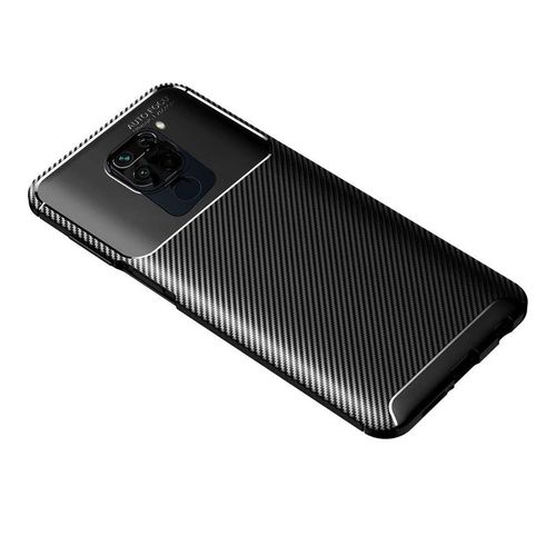 Coque Brossée Noire Xiaomi Redmi Note 9 New Carbon Fiber Antichoc - Accessoires Pochette Case Nouveau Redmi Note 9