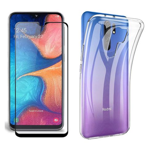 Protection Intégrale 360 Degres Xiaomi Redmi 9 : Coque Gel De Protection En Tpu Invisible Arrière Transparente Et Protection Écran Full Cover Noir New Redmi 9 - Accessoires Pochette Case
