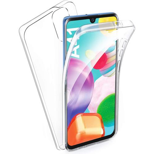 Coque 360 Degrés Pour Samsung Galaxy A41 Protection Intégrale Arrière Et Avant Tpu Transparente