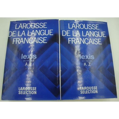 Larousse De La Langue Française Lexis 2 Volumes 1977 Dictionnaire