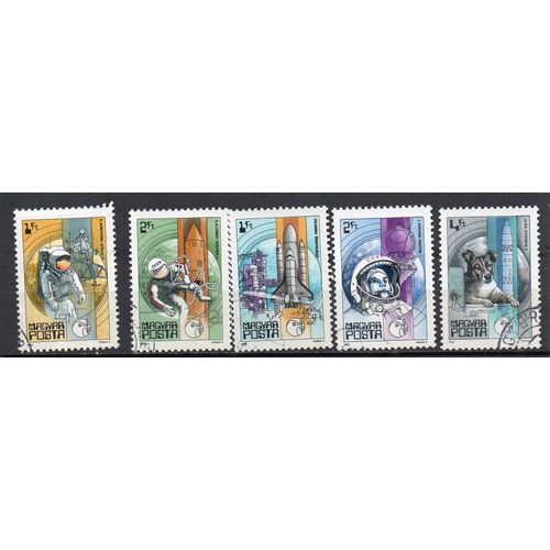 Hongrie- Lot De 5 Timbres Oblitérés- Espace