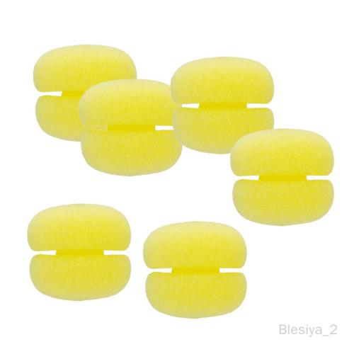 4xpack De 6 Pièces Éponge Haute Élasticité Bigoudi Rouleaux À Billes Cheveux Friser Jaune 4 Pièces