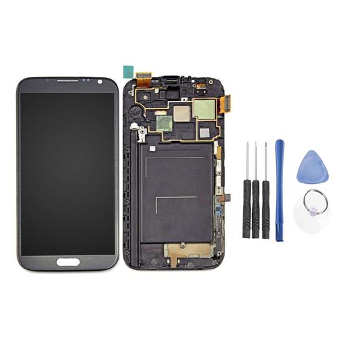 Écran Complet Vitre Tactile Lcd Avec Châssis Pour Samsung Galaxy Note 2 Ii N7100-Ms