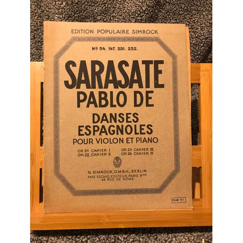 Pablo De Sarasate Danses Espagnoles Violon Piano Vol. 2 Op. 22 Partition Simrock
