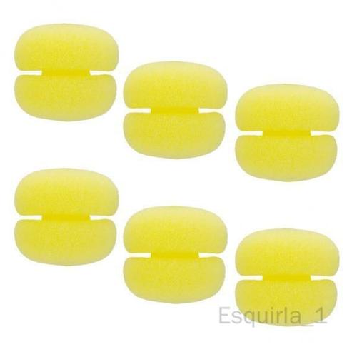 Esquirla 4xpack De 6 Pièces Éponge Haute Élasticité Bigoudi Rouleaux À Billes Cheveux Friser Jaune 4 Pièces