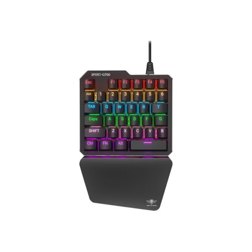 Spirit Of Gamer XPERT-G700 - Ensemble pavé numérique et souris - rétroéclairé - USB - commutateur : interrupteur bleu - noir - Pour la vente au détail