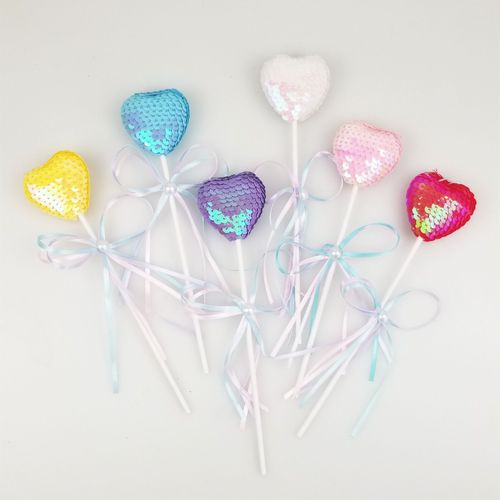 Xm Décoration De Gâteau En Forme De C¿Ur À Paillettes Garniture De Gâteau D'amour Pour Drapeau D'anniversaire Décoration De Réception-Cadeau Pour Bébé Décoration De Mariage
