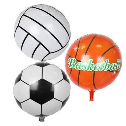 Xm Ballons À Hélium En Aluminium 18 Pouces Ballon De Football De Basket-Ball Pour Décoration De Fête D'anniversaire Fourniture Pour Célébration