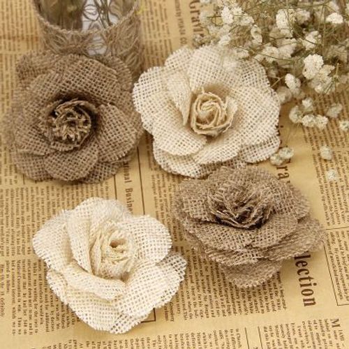 Xm Roses En Lin 9cm Pour Décoration De Noël Décor De Mariage Maison Accessoires De Mariée Fournitures Pour Cadeaux Couronne Bricolage Fête