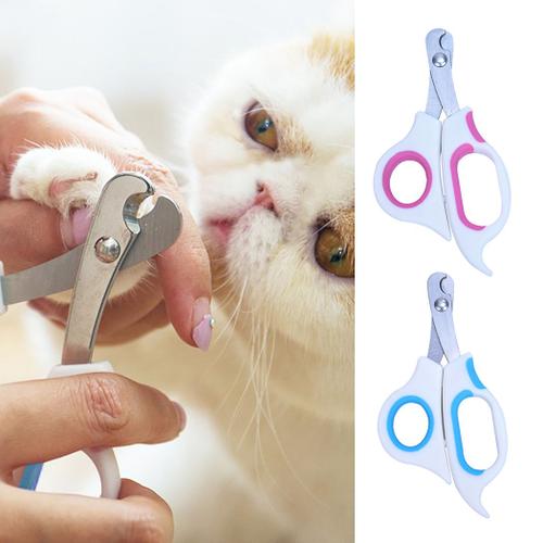 Bon66 Tondeuse À Ongles Professionnelle Pour Animaux Sécurité Coupe-Ongles Antidérapante Pour Animaux Domestiques Accessoires De Nettoyage Pour Animaux De Compagnie Chats Rose Bleu 1 Pièce