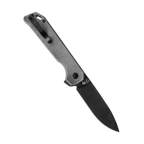 Couteau De Poche Pliant Kizer Begleiter(Xl) Micarta Gris V5458c1 (3.91" Stonewash Noir)