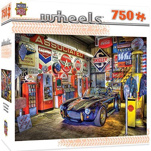 Masterpieces Wheels Jigsaw Puzzle Jewel Of The Garage Featuring Art By Linda Berman 750 Pieces