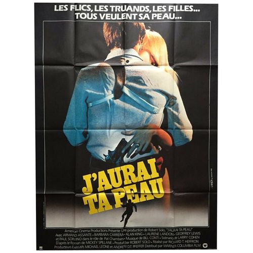 J Aurai Ta Peau (I The Jury) - Véritable Affiche De Cinéma Pliée - Format 120x160 Cm - De Richard T. Heffron Avec Armand Assante, Barbara Carrera, Laurene Landon, Alan King - 1982