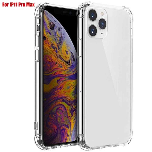 Xm Coque De Protection Antishock Silicone En Gel Tpu Avec Absorption Protection Caméra Pour Iphone 11 Pro Max Transparent