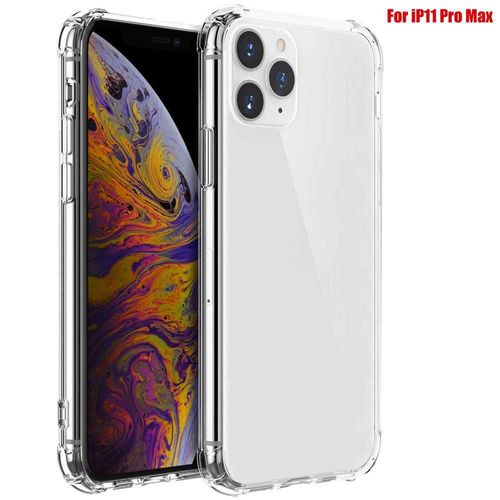 Xm Coque De Protection Antishock Silicone En Gel Tpu Avec Absorption Pour Iphone 11 Pro Max Transparent Anti Chocs Bords