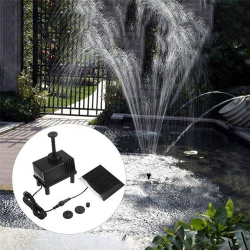 Xm Pompe À Eau De Panneau Solaire 1.5w Kit De Pompe De Fontaine Solaire 80l/H Sur Pied Pompe Pour Bassin De Piscine Jardin Et Patio Avec Filtre En Éponge Ju06