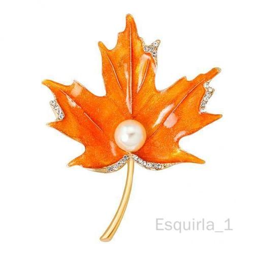 4 Broche En Forme De Feuille D'érable, Orange Exquise, En Alliage De Haute Qualité, Paquet De 3 À 6 4 Pièces