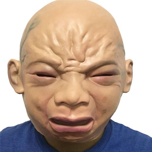 Xm Creepy-Accessoire D'halloween Pour Bébé Masque De Mascarade En Caoutchouc Latex À Tête Complète Pour Bébé Masque Visage De Fête Livraison Directe Professionnel En Usine Prix