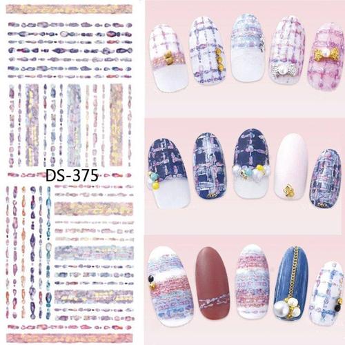 Bon66 1 Pc Coloré Cactus Animaux Rayure Tache Filigrane Grande Feuille Décalcomanie Autocollant Ds-374-382 Japon Manucure Ongle Autocollant 