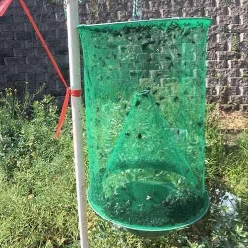 Bon66 Lutte antiparasitaire réutilisable 1 pièce attrape-mouches en suspension tueur de mouches Ranch Cage piège-piège jardin maison cour fournitures antiparasitaires