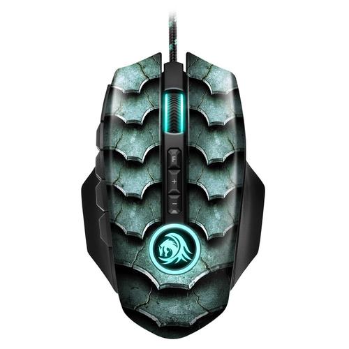 Sharkoon Drakonia II - Souris - optique - 12 boutons - filaire - USB - vert - Pour la vente au détail