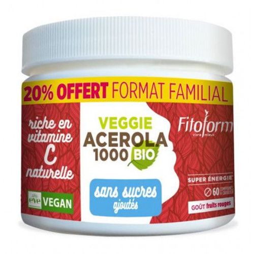 Acerola 1000 Bio Sans Sucre Ajouté 