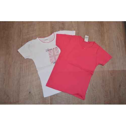 Lot De 2 T-Shirts Fille Absorba 6 Ans Mc