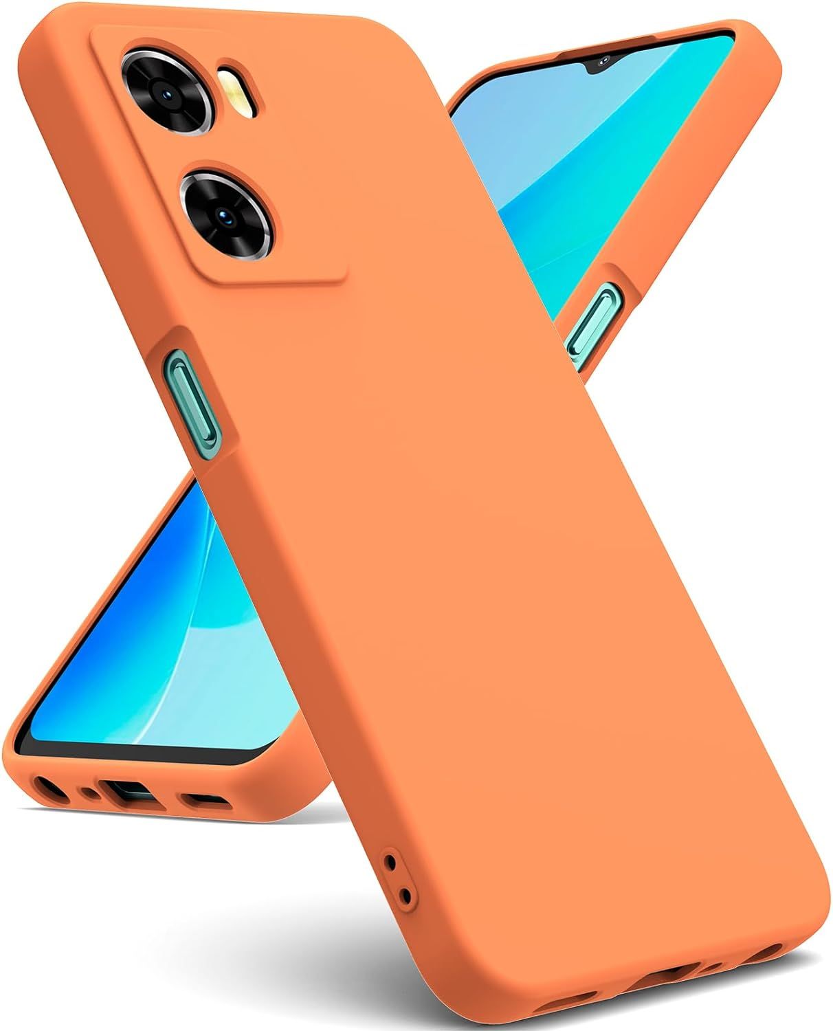 Coque En Silicone Souple Pour Oppo A57/A57s/A77 Avec Protection Antichoc Et Bumper En Caoutchouc - Orange