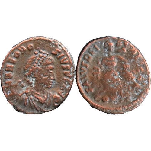 Rome - Nummus Ae4 - Theodose I - Salvs Reipvblicae - Constantinople - 388 Ad - Ric.86b1 - 20-110