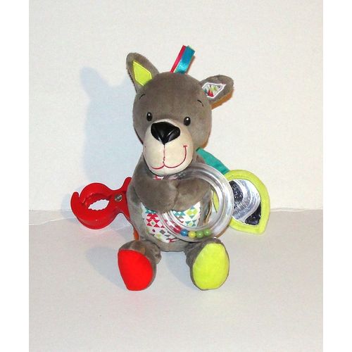 Doudou Ane Cheval Minimi Peluche D'activités Miroir Pince Anneau