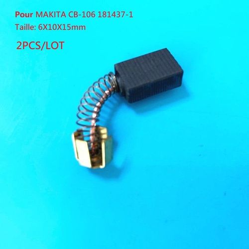 2 Pièce de rechange Balais De Charbon 6X10X15mm Pour MAKITA CB-106 181437-1
