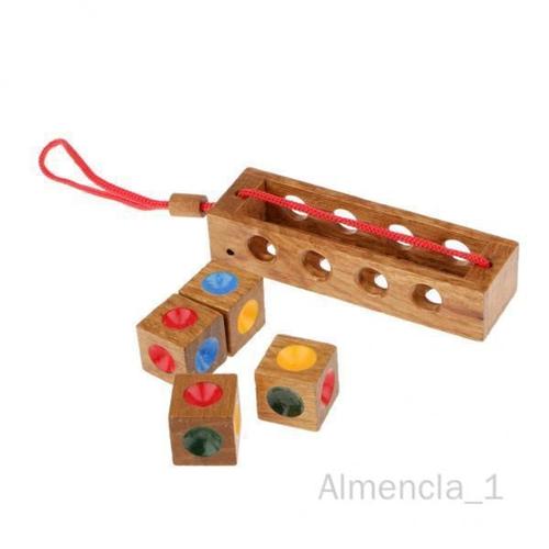 Almencla 3 X 3-6pack En Bois Fou Quatre Puzzle Jouet Jeu Traditionnel Famille Maison Jouer Enfants Cadeau 3 Pièces
