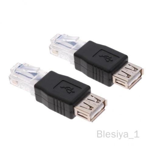 Adaptateur Ethernet 3x2x Mâle Vers USB2.0 Femelle, Prise De Courant, Convertisseur Réseau 3 pièces